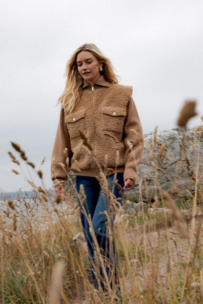 Veste Teddy Bi-Matière
