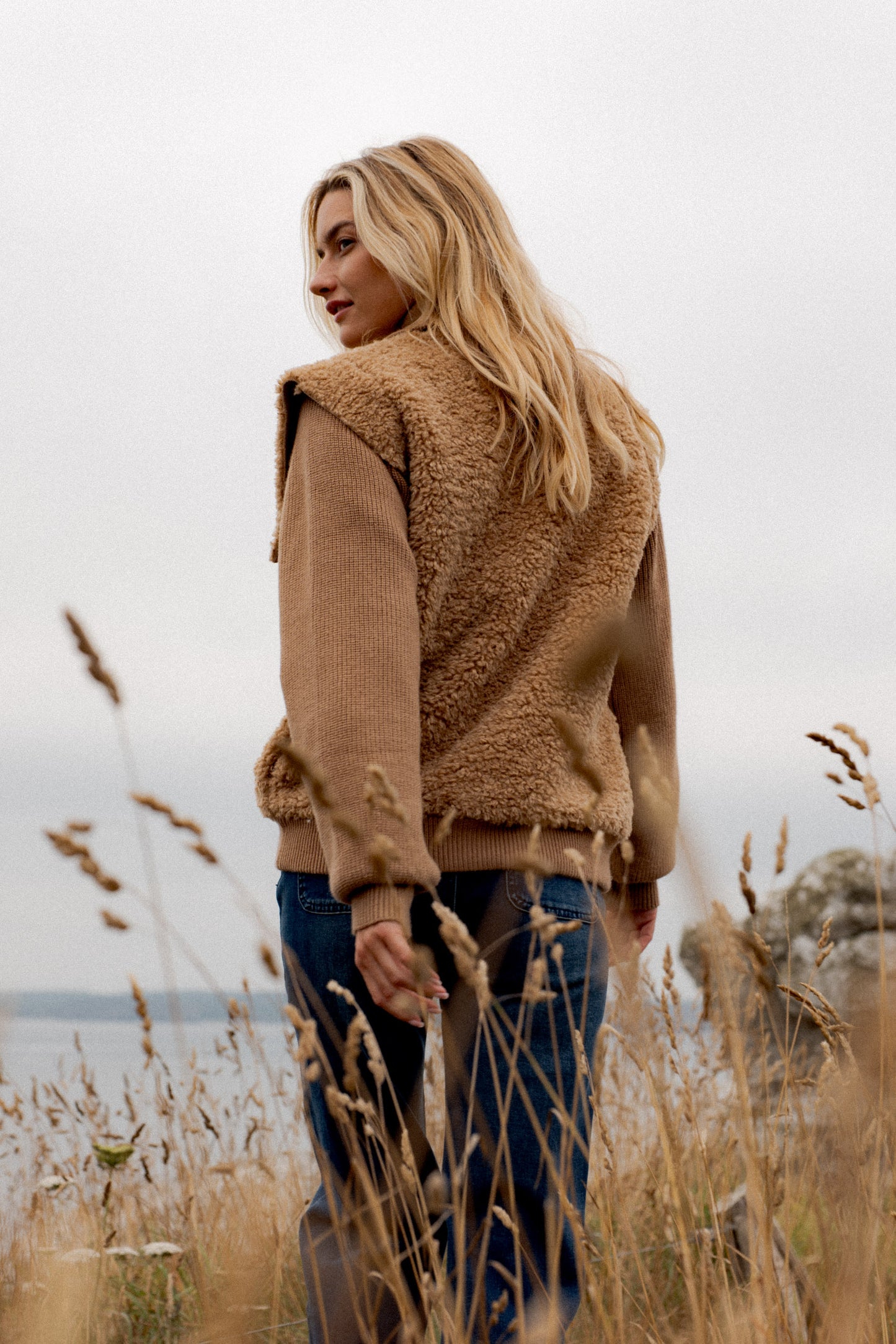 Veste Teddy Bi-Matière