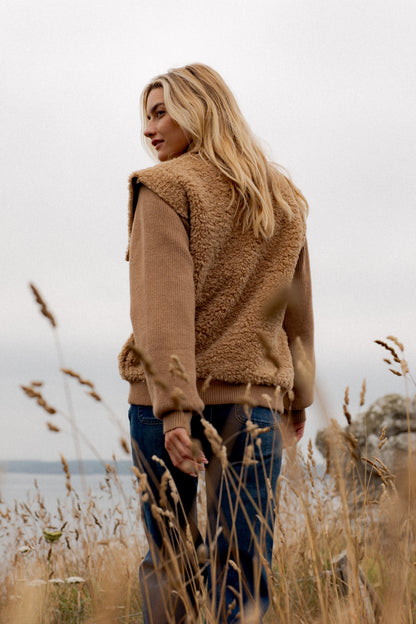 Veste Teddy Bi-Matière