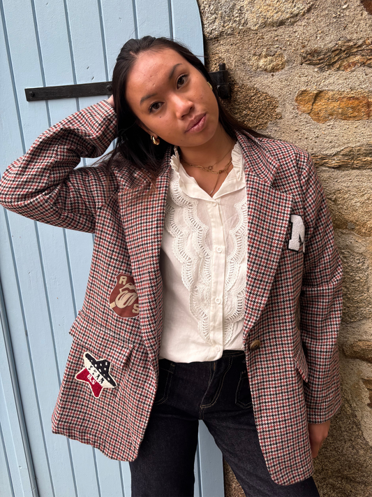 Veste à Carreaux Écussons