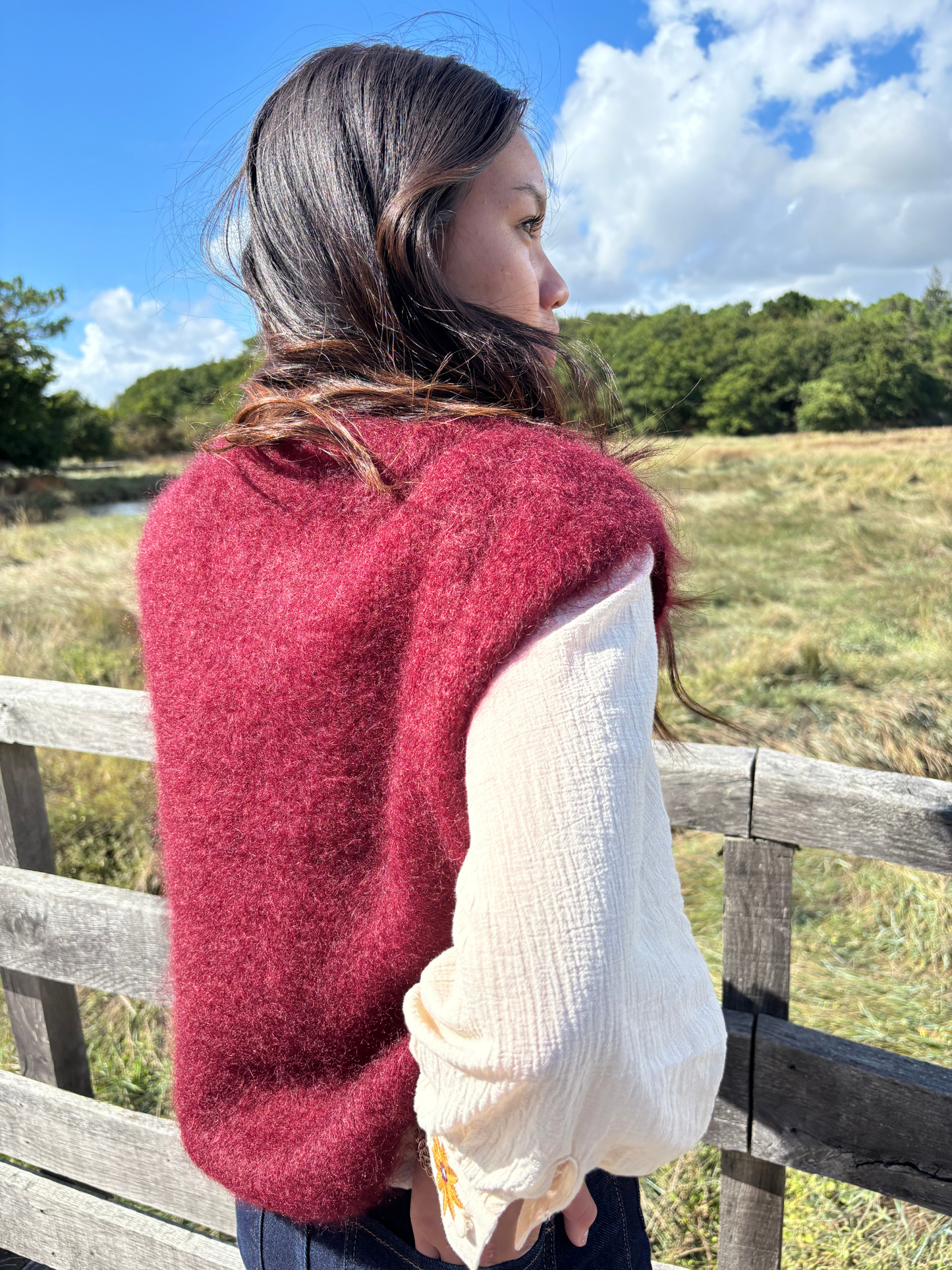Veste sans manches chic en polyester