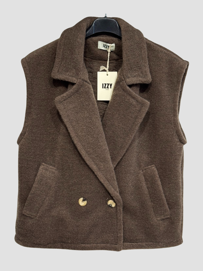 Veste sans Manches Col Blazer