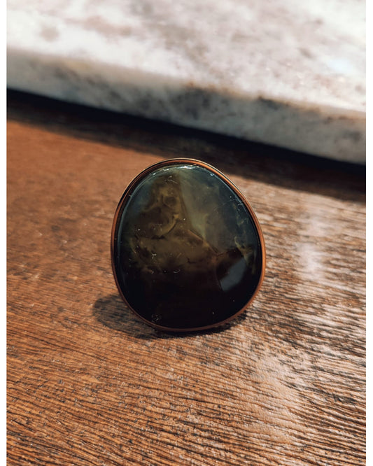 Bague Galet Résine