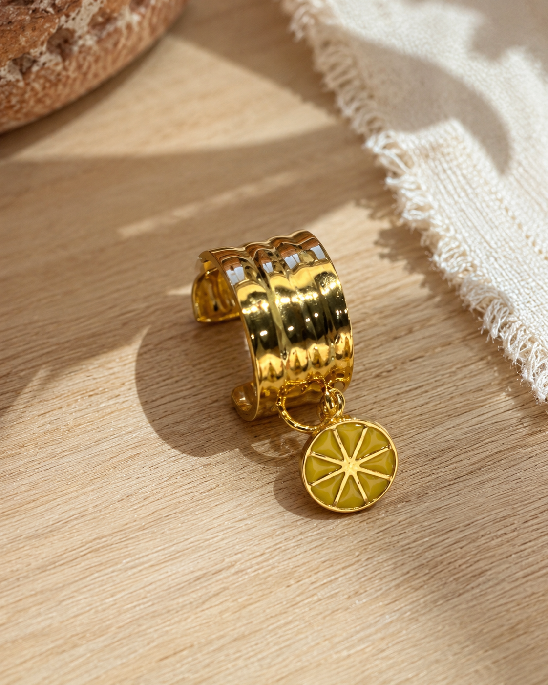 Bague Citron Dorée