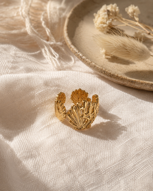 Bague Coquillage Dorée