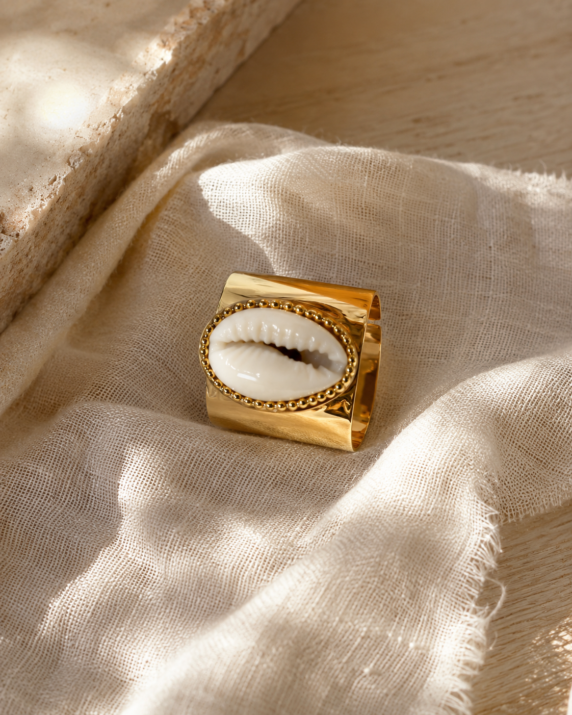 Bague Coquillage Dorée