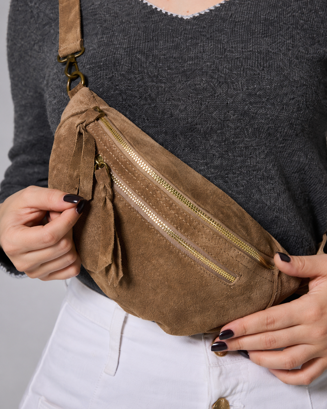 Banane en Cuir Daim