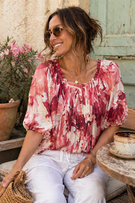 Blouse Voile de Coton Imprimée
