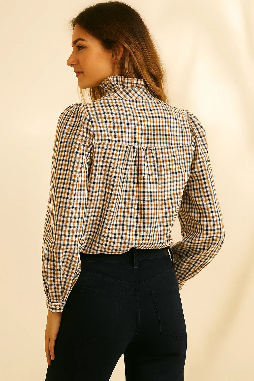 Blouse à Carreaux rétro