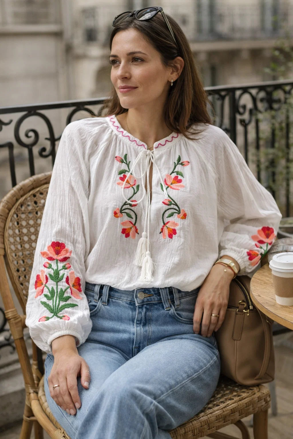 Blouse Brodée Colorée