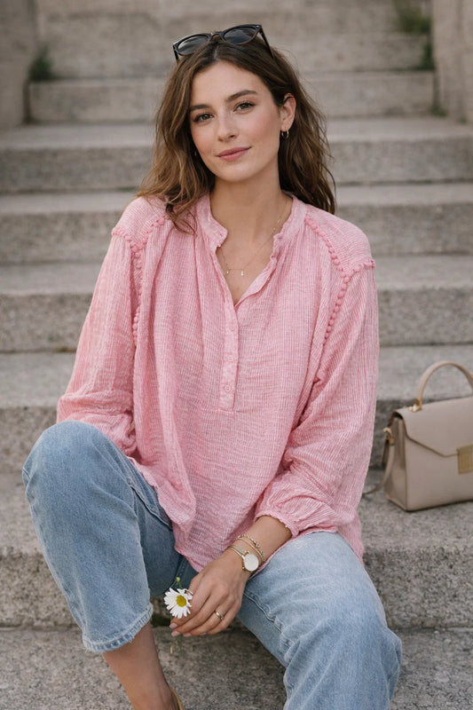 Blouse Bohème Pompons