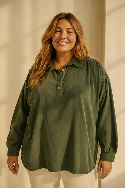 Blouse Velours en Coton - TU du 44 au 50