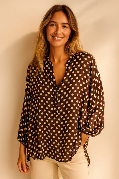 Blouse à Pois en Soie