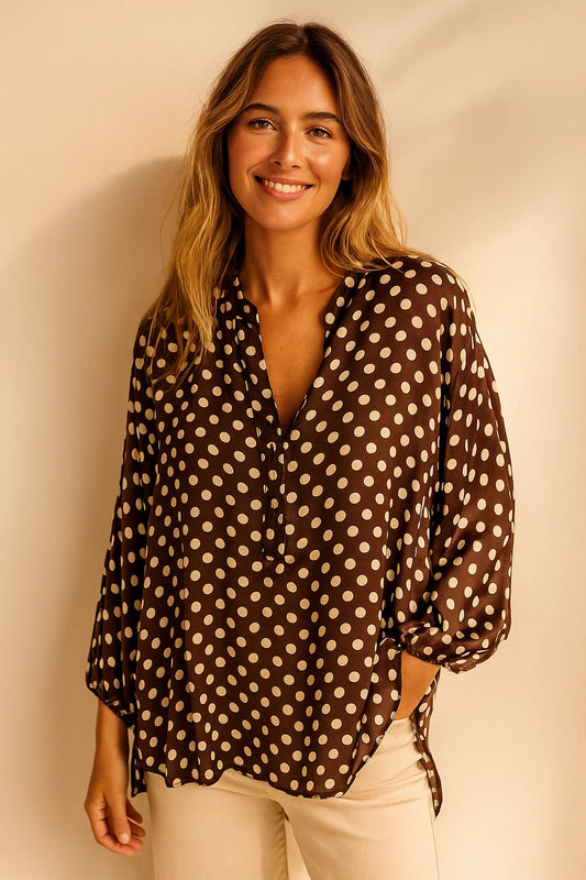 Blouse à Pois en Soie