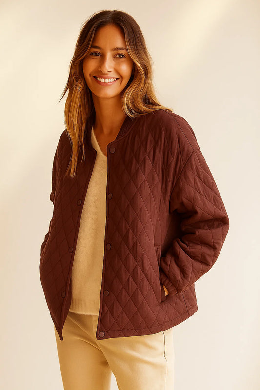 Veste Matelassée Bordeaux