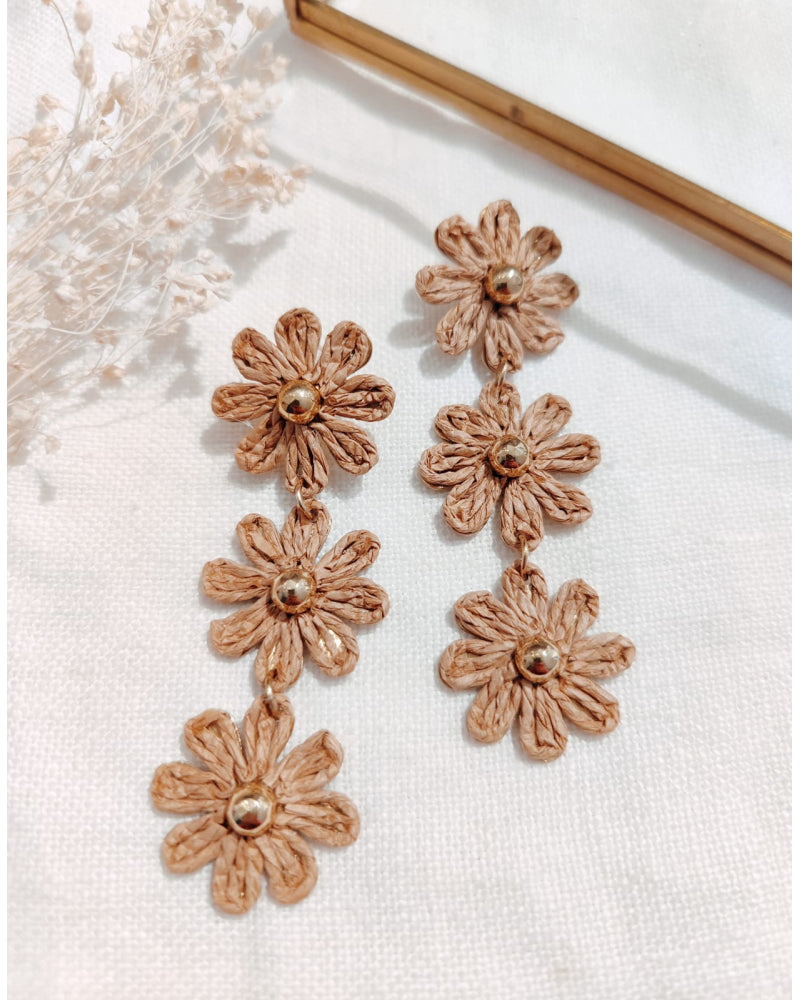 Boucles d'Oreilles Fleur Trio