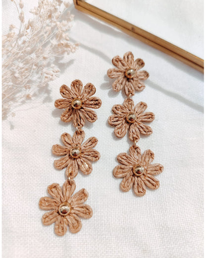 Boucles d'Oreilles Fleur Trio