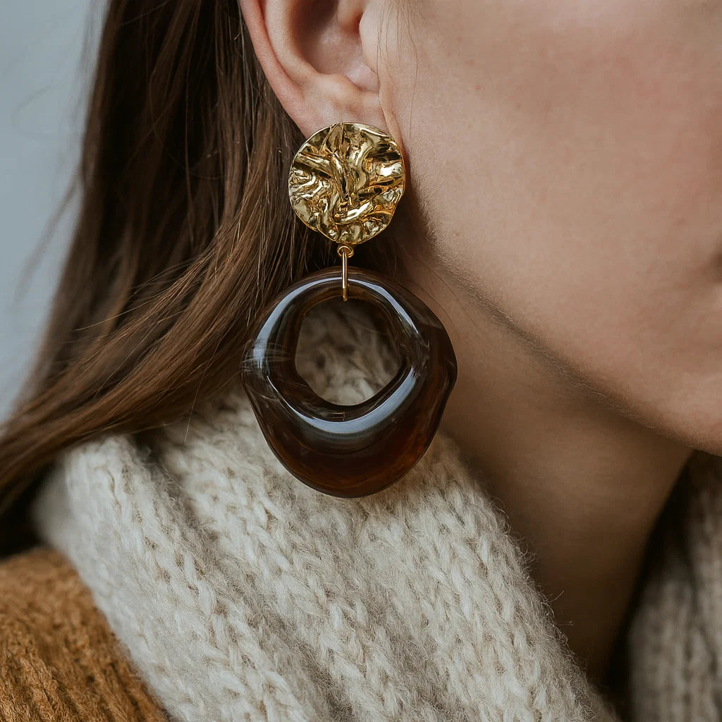 Boucles Anneaux Résine