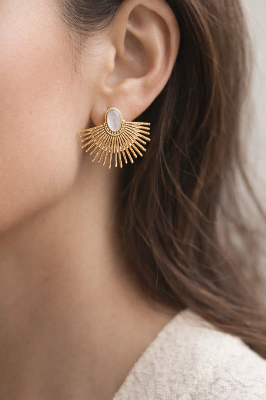 Boucles Éventail Dorées