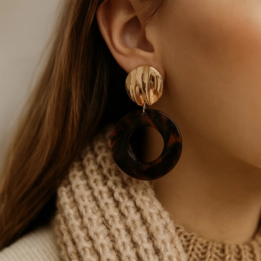 Anneaux Résine Marron