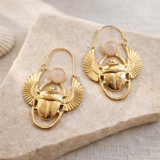 Boucles Scarabée Dorées