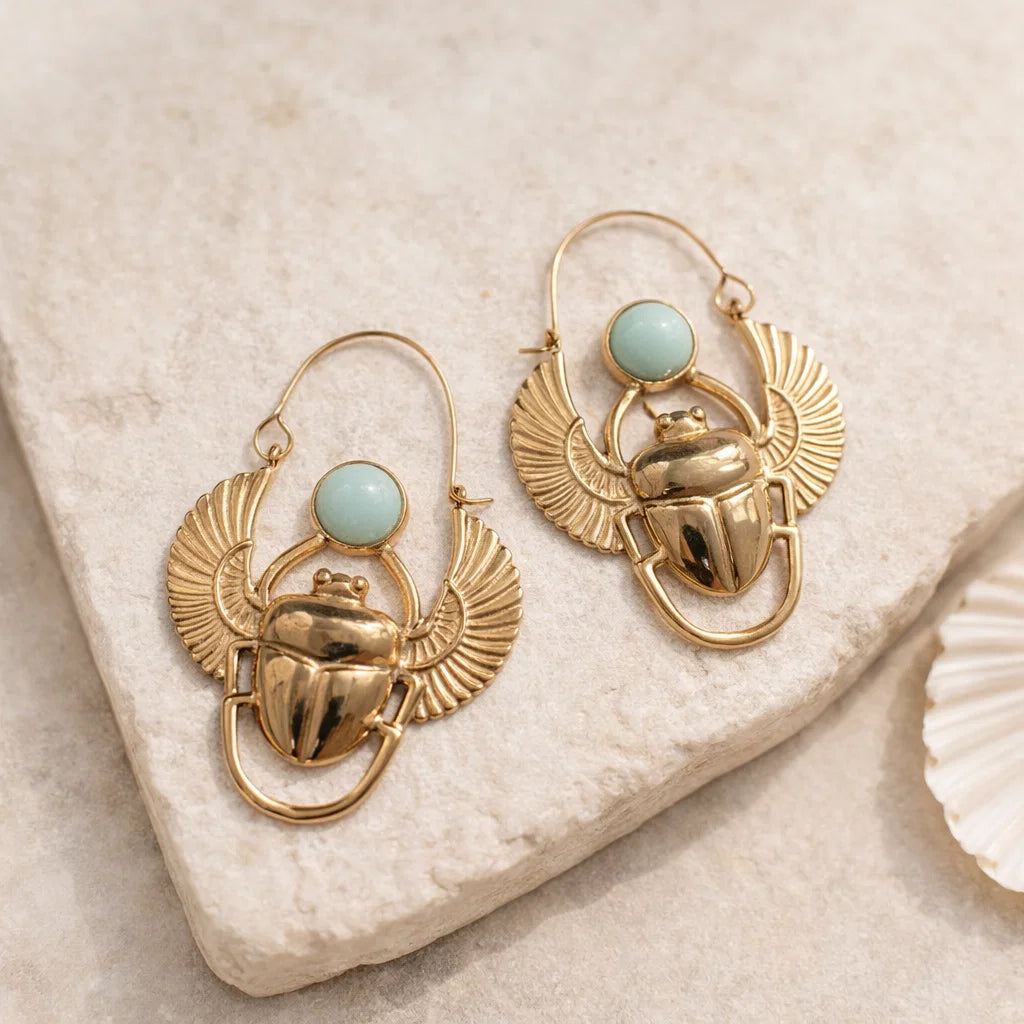 Boucles Scarabée Dorées