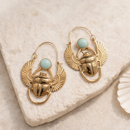 Boucles Scarabée Dorées