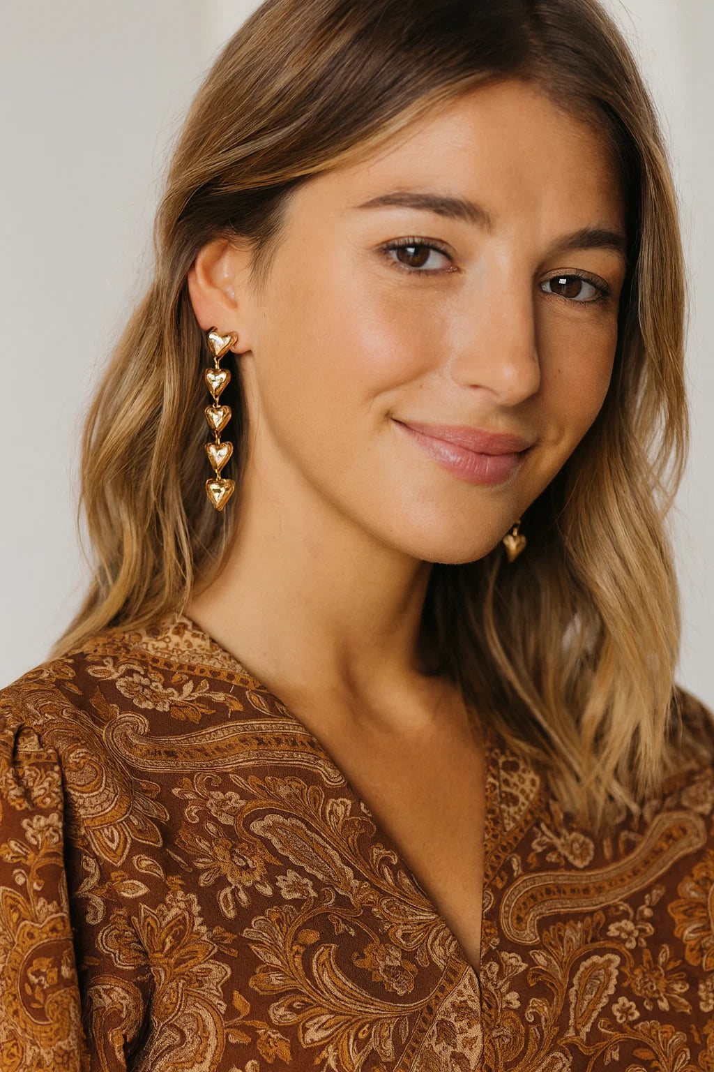 Boucles Multi-Cœurs Dorés