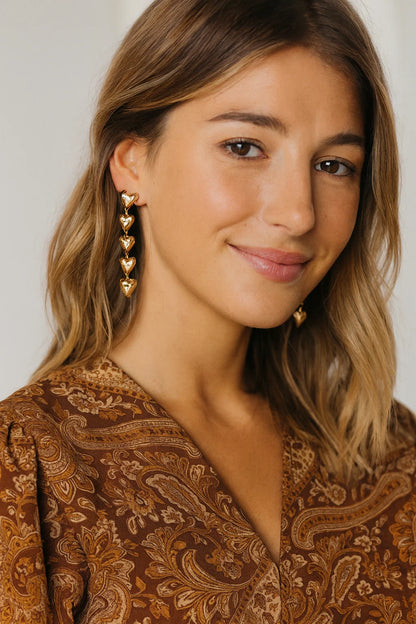 Boucles Multi-Cœurs Dorés