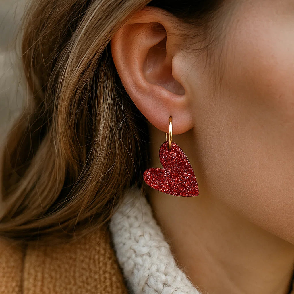 Boucles Cœur Pailleté