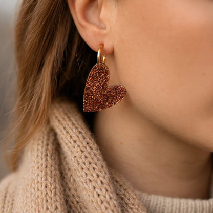 Boucles Cœur Pailleté