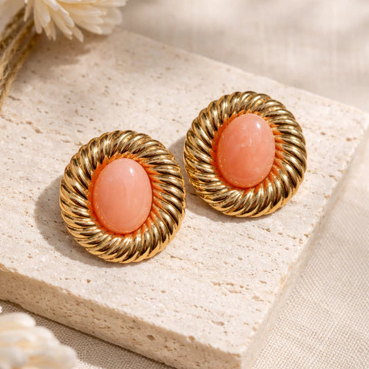 Boucles Corail Dorées