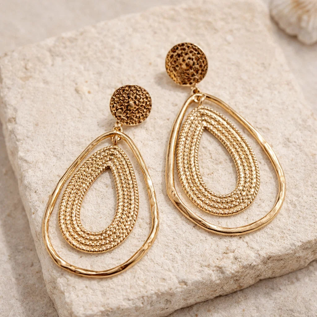 Boucles Goutte Martelées