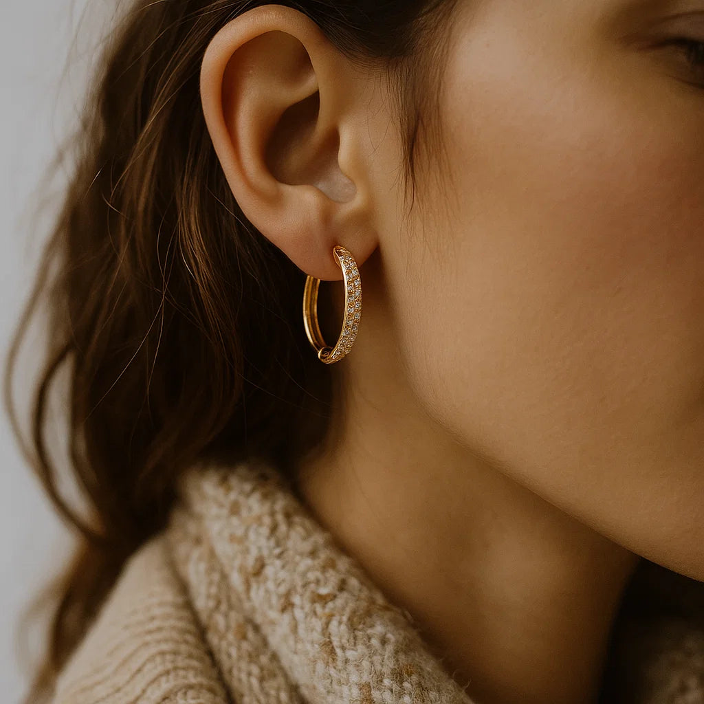 Créoles Ovales Strass