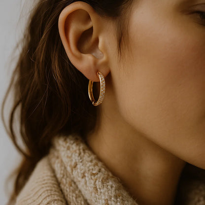 Créoles Ovales Strass