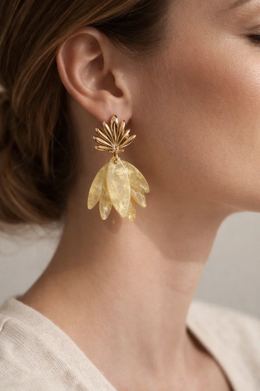 Boucles Pétales Résine