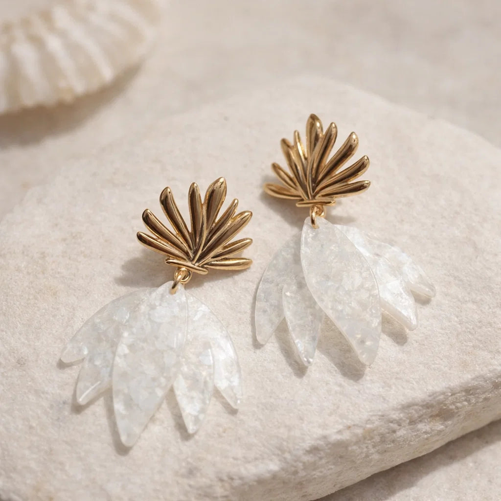 Boucles Pétales Résine