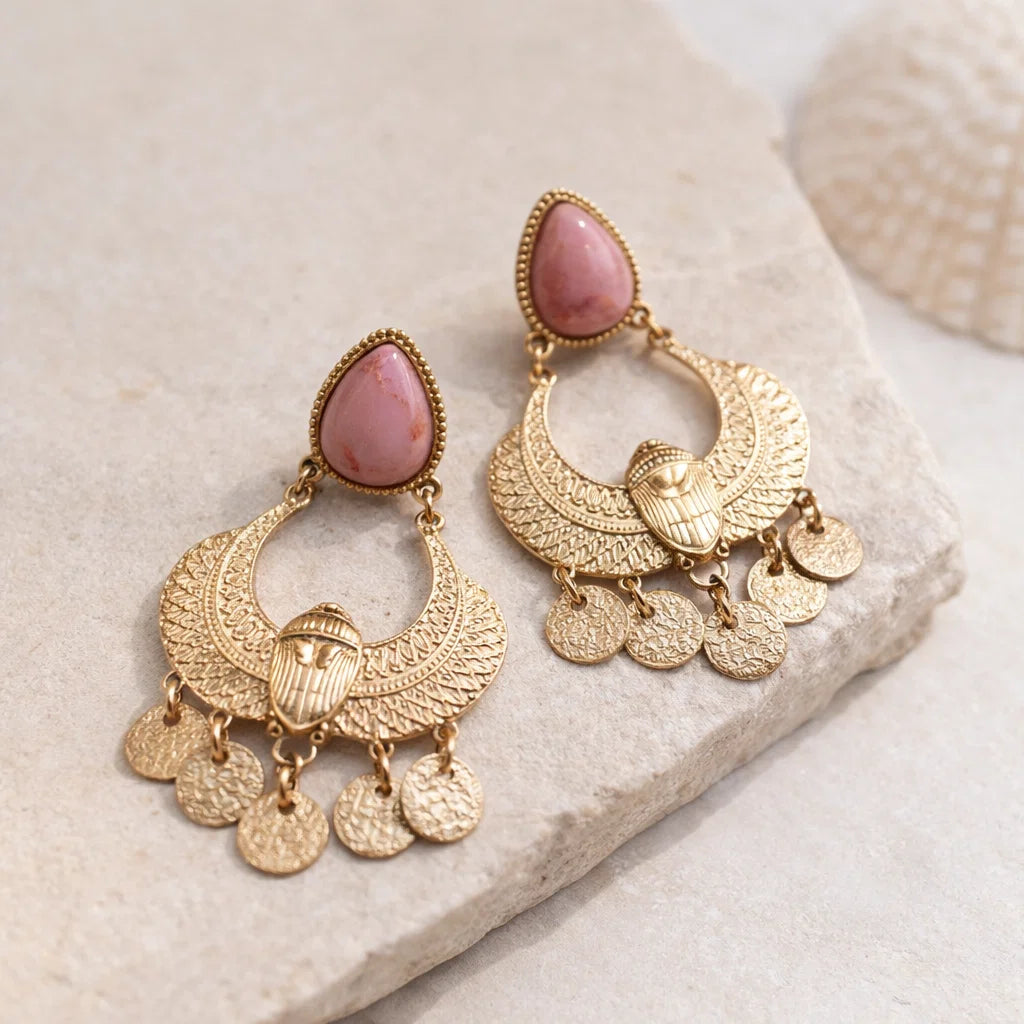 Boucles Scarabée Bohème