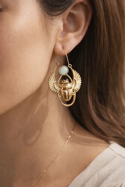 Boucles Scarabée Dorées