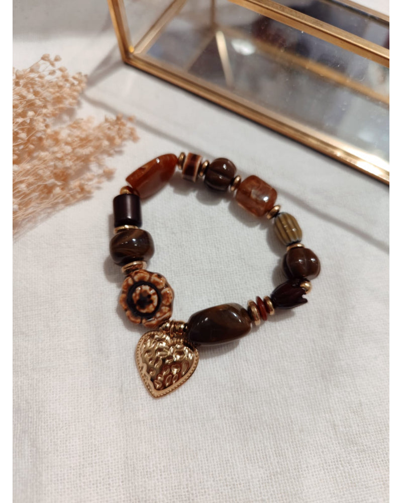 Bracelet Perles Coeur