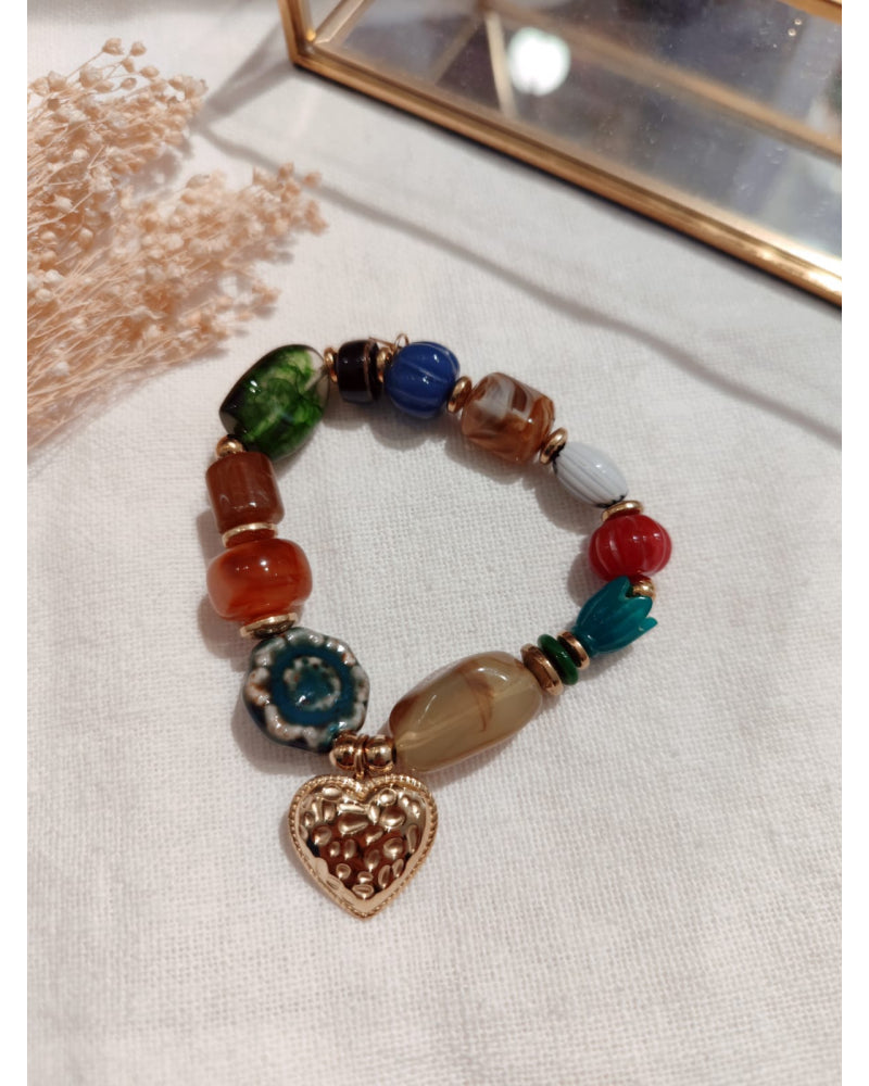 Bracelet Perles Coeur