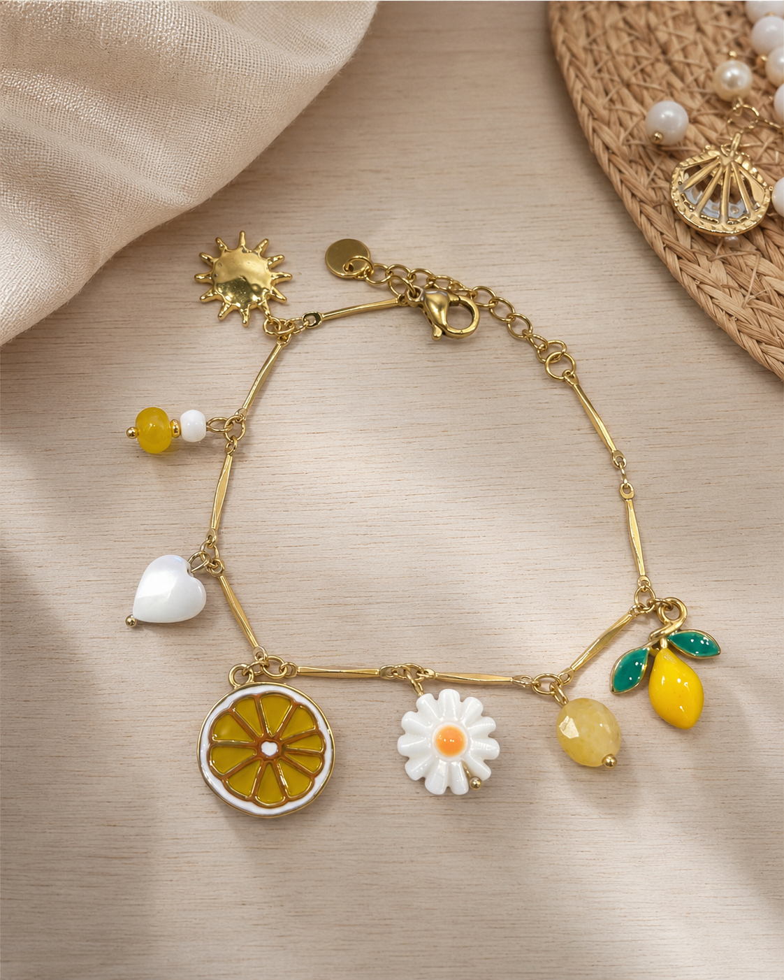 Bracelet Fleur Citron