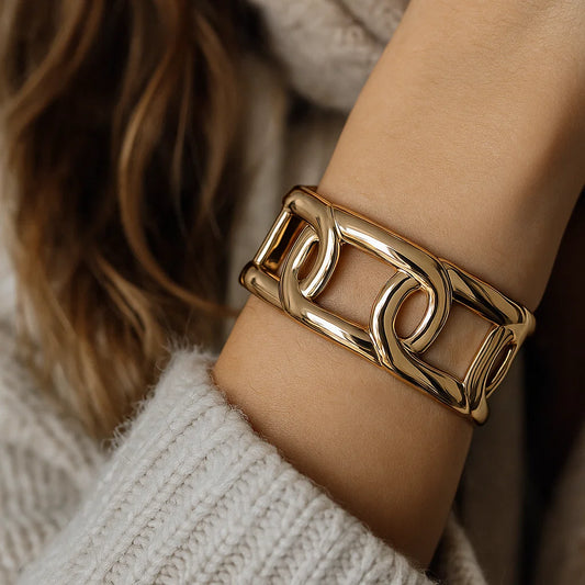 Bracelet Manchette Doré