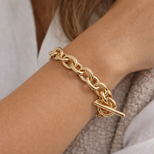 Bracelet Doré Fermoir T