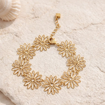 Bracelet Marguerites Doré