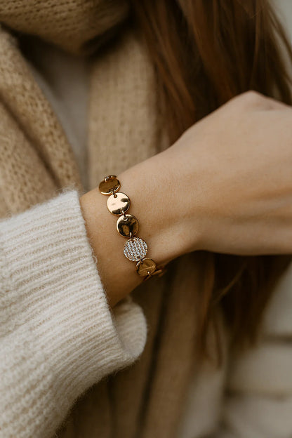 Bracelet Doré Strass