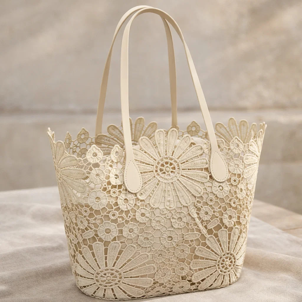 Cabas Dentelle Fleurie