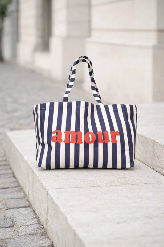 Cabas Amour Rayé