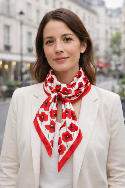 Petit Carré Coquelicot