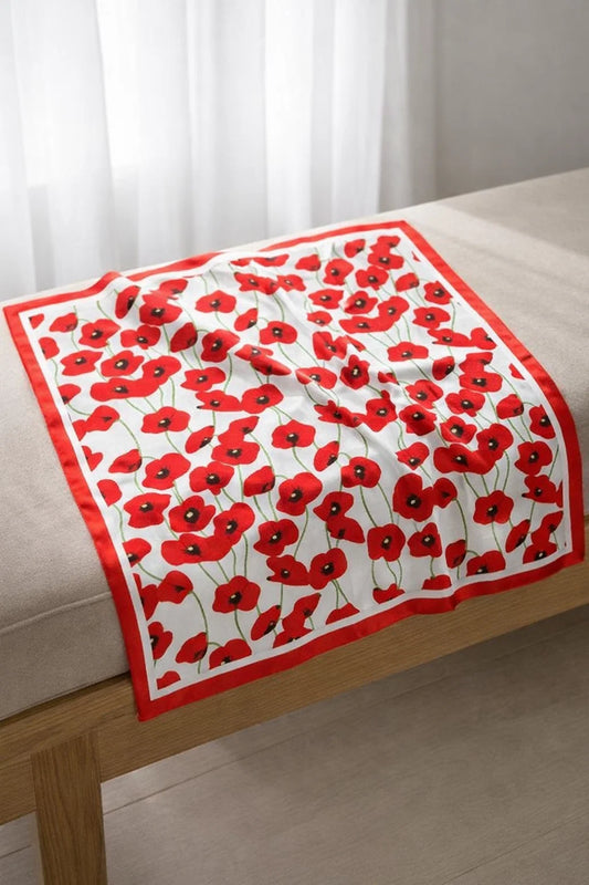 Petit Carré Coquelicot